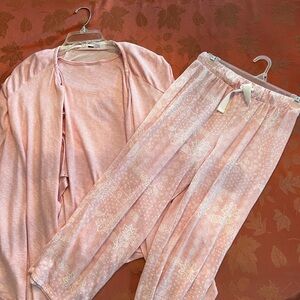 Soft never worn Pajama set. Size small. Capri style. Pant, tank and jacket.